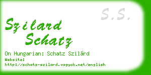 szilard schatz business card